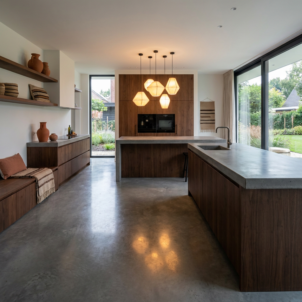 Residential polished concrete